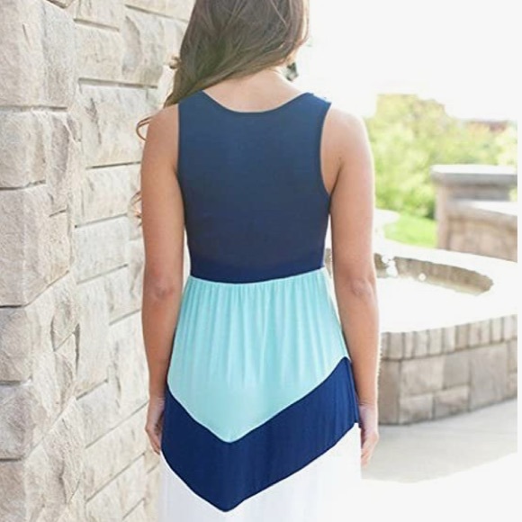 Striped Chevron Maxi Dress - Picture 2 of 5